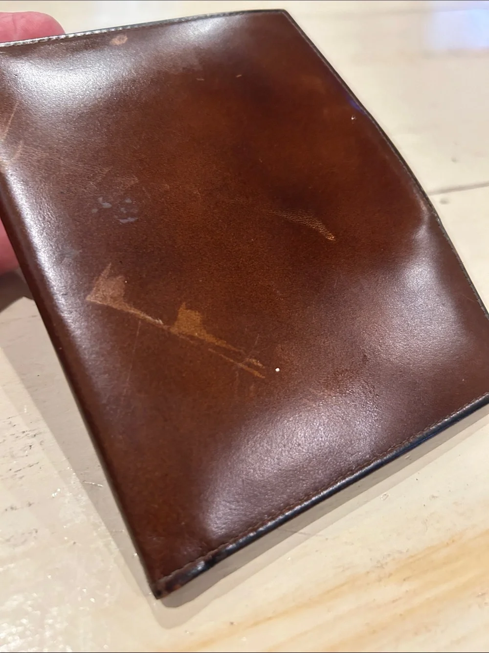 Bosca Brown Leather Card & Passport Holder with Snap